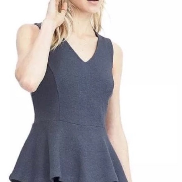 Banana Republic wool blend peplum top in size 4 - Picture 2 of 5